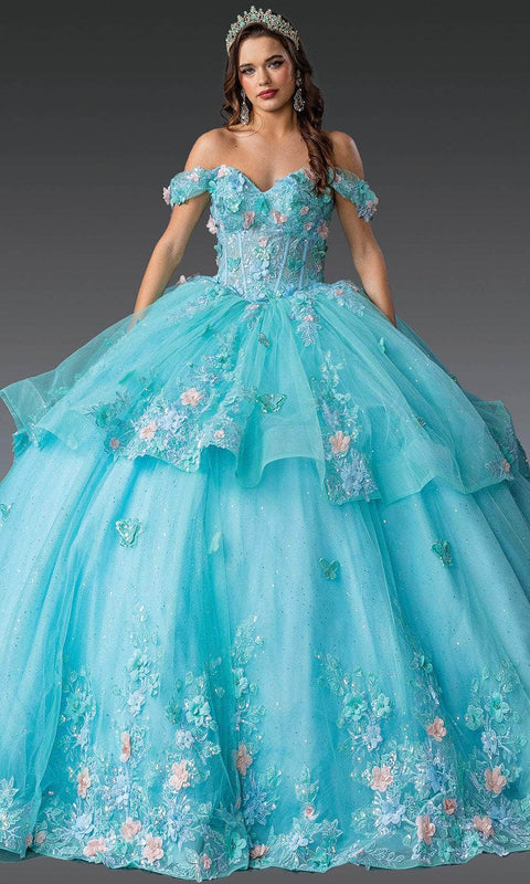 Dancing Queen 1974 - Applique Embellished Sweetheart Ballgown