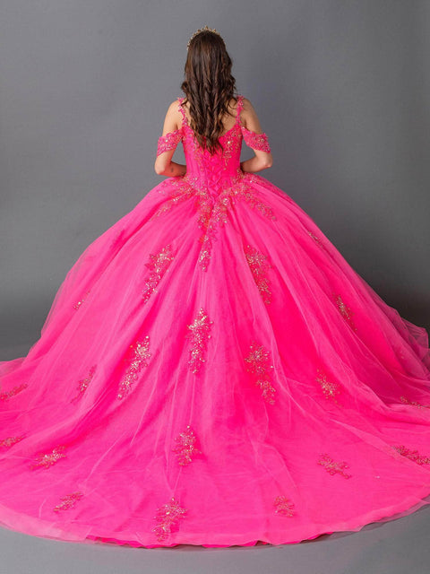 Dancing Queen 1983 - Cold Shoulder Embellished Quinceanera Gown