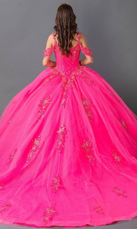 Dancing Queen 1983 - Cold Shoulder Embellished Quinceanera Gown