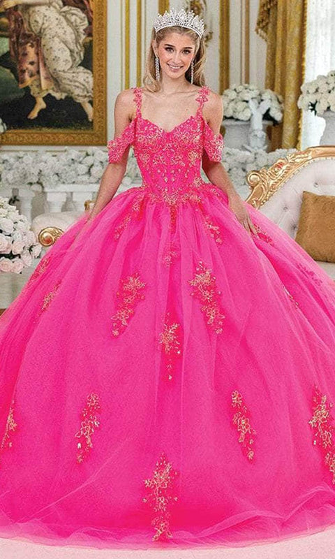 Dancing Queen 1983 - Cold Shoulder Embellished Quinceanera Gown