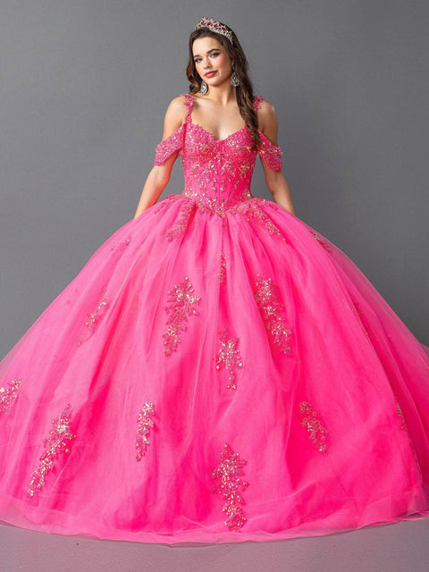 Dancing Queen 1983 - Cold Shoulder Embellished Quinceanera Gown