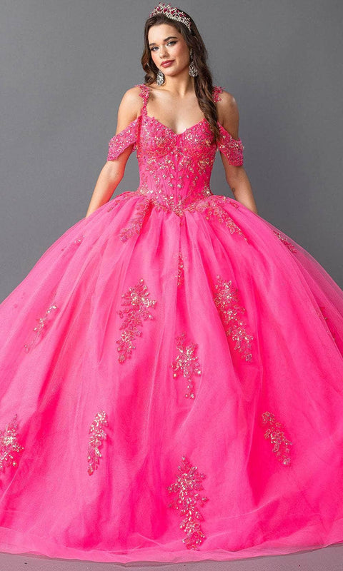 Dancing Queen 1983 - Cold Shoulder Embellished Quinceanera Gown
