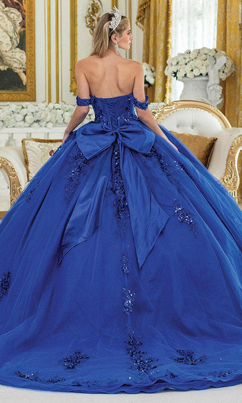 Dancing Queen 1986 - Off-Shoulder Glitter Sequin Ballgown