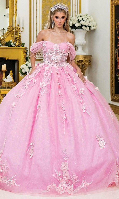 Dancing Queen 1998 - Floral Bodice Off-Shoulder Gown