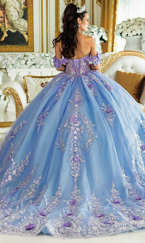 Dancing Queen 1999 - Sweetheart Floral Ballgown with Lace-Up Back