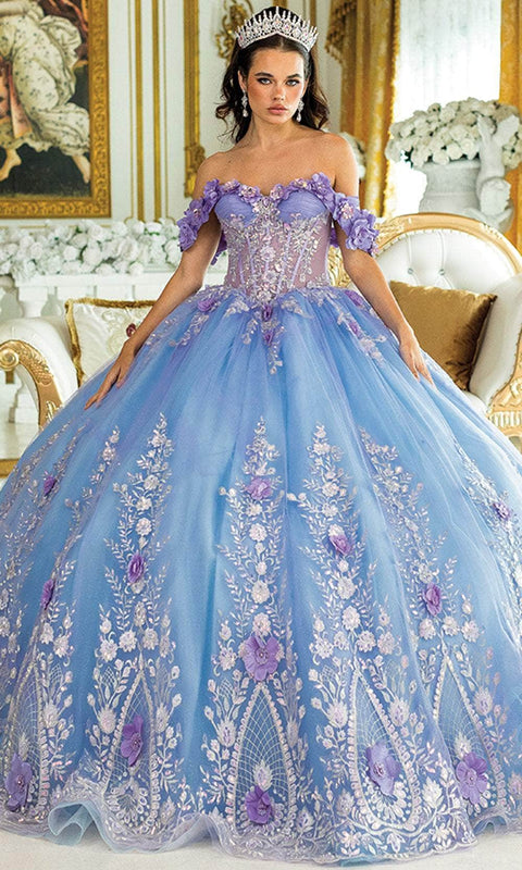 Dancing Queen 1999 - Sweetheart Floral Ballgown with Lace-Up Back