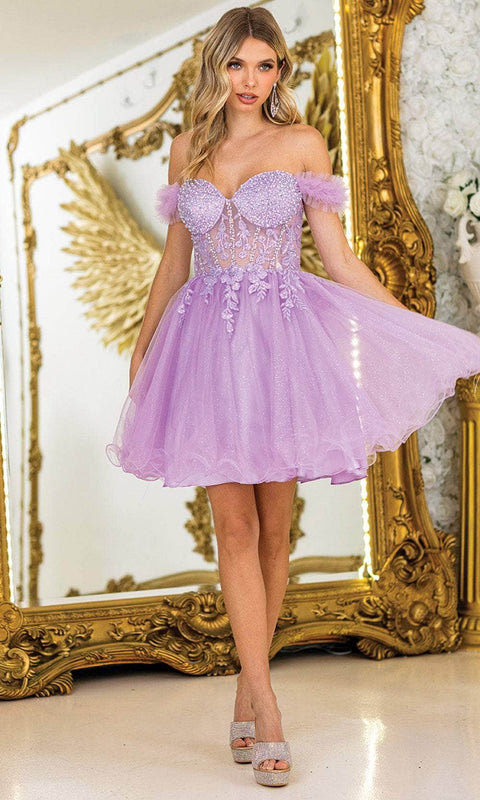 Dancing Queen 3406 - Sweetheart Neckline A-line Mini Dress