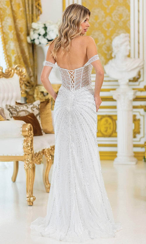 Dancing Queen 4489 - Sweetheart Glittering Dress with High Slit
