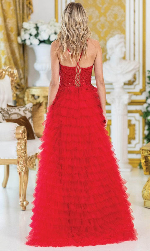 Dancing Queen 4491 - Ruffled Skirt Sweetheart Neckline Gown