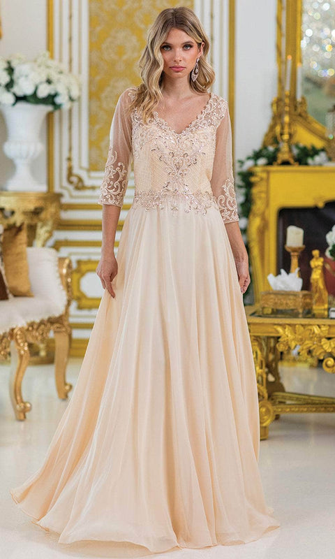 Dancing Queen 4497 - Long Beaded Embellished Dress