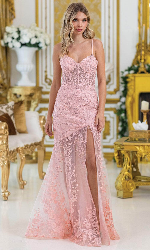 Dancing Queen 4501 - Sweetheart Floral Embroidered Gown