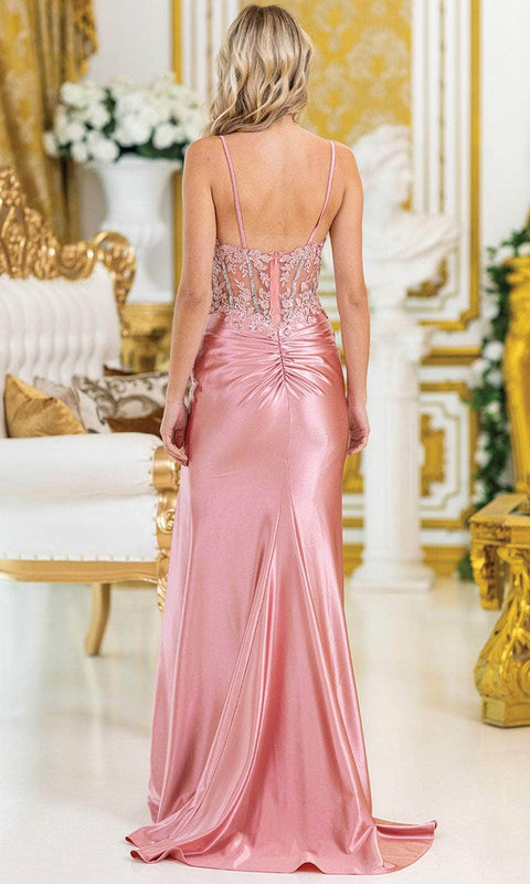 Dancing Queen 4530 - Beaded Corset Sleeveless Gown