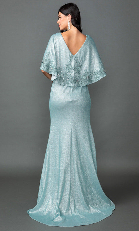Dancing Queen 4569 Embroidered Surplice V-Neck Prom & Evening Gown