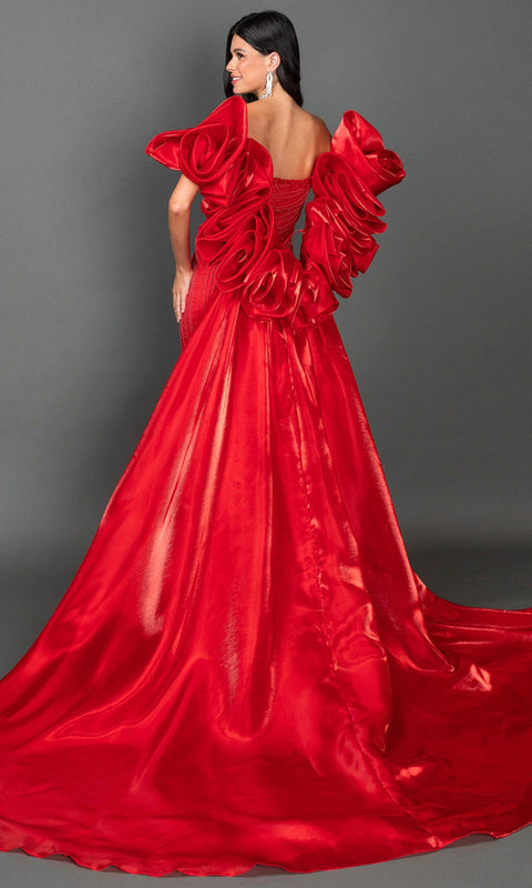 Dancing Queen 4597 Fully Beaded Strapless Prom & Evening Gown