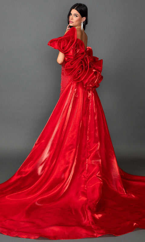 Dancing Queen 4597 Fully Beaded Strapless Prom & Evening Gown