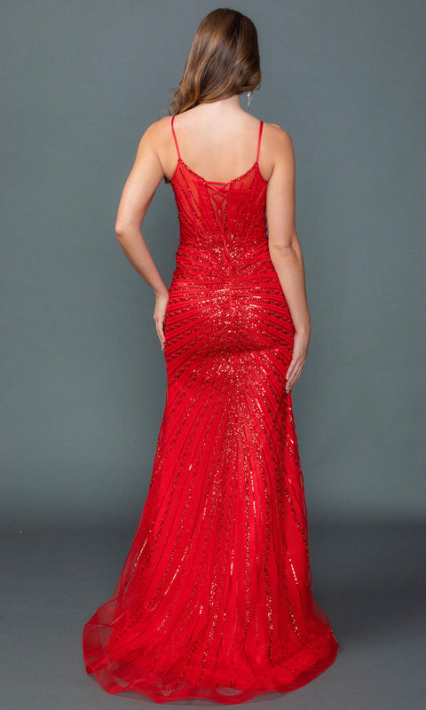 Dancing Queen 4610 Sequined Sleeveless Sheath Prom & Evening Gown