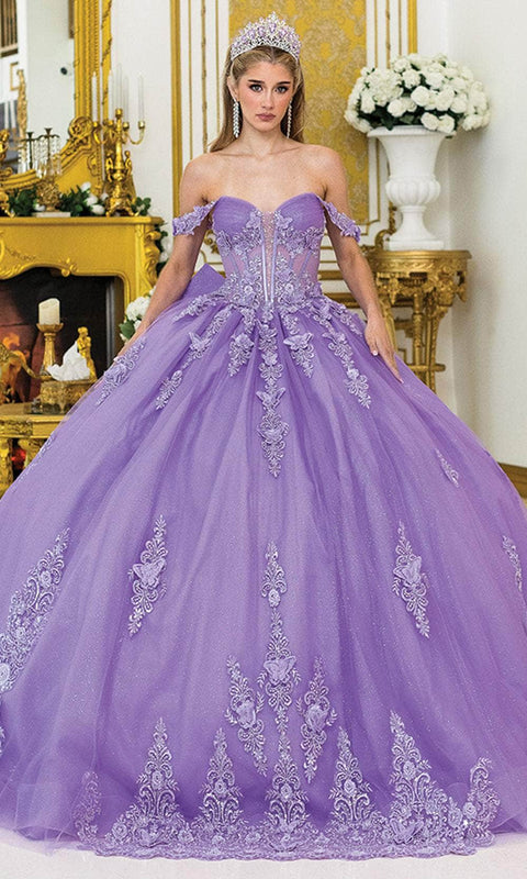 Dancing Queen 5000 - Embroidered Gown with Oversized Back Bow