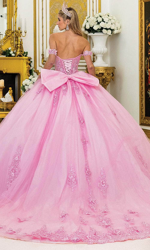 Dancing Queen 5000 - Embroidered Gown with Oversized Back Bow