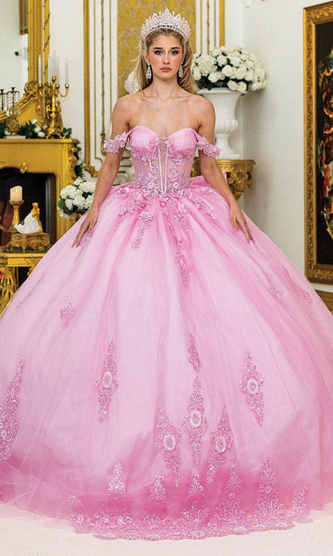 Dancing Queen 5000 - Embroidered Gown with Oversized Back Bow