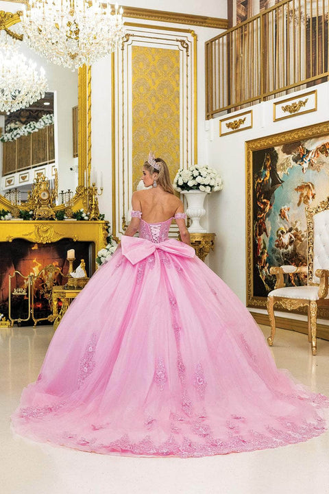 Dancing Queen 5000 - Embroidered Gown with Oversized Back Bow
