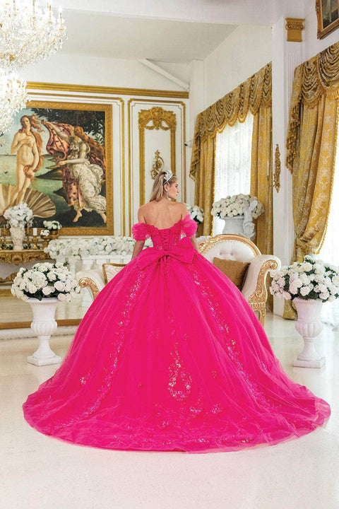 Dancing Queen 5006 - Glitter Lace-Up Back Ballgown