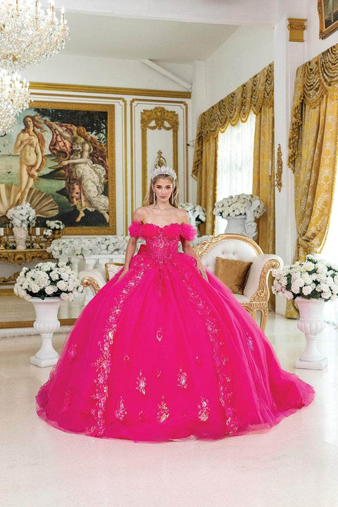 Dancing Queen 5006 - Glitter Lace-Up Back Ballgown