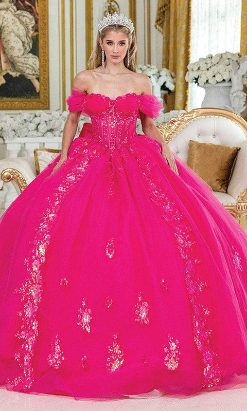 Dancing Queen 5006 - Glitter Lace-Up Back Ballgown