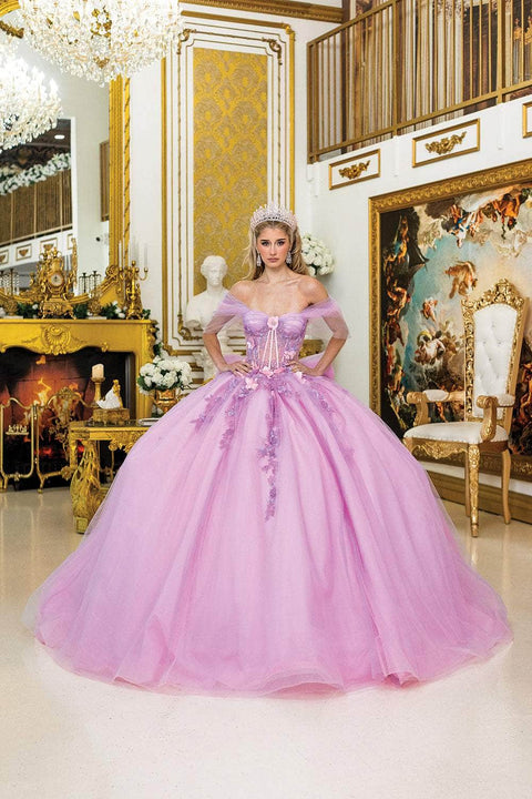 Dancing Queen 5007 - Floral Applique Sweetheart Ballgown