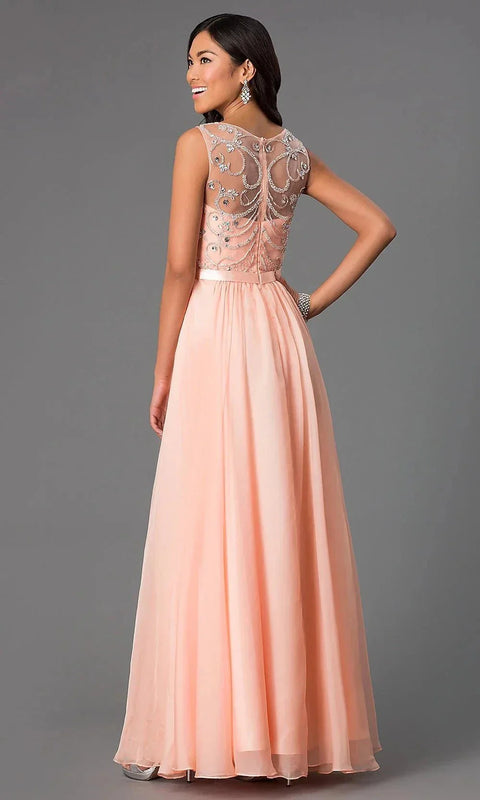 Dancing Queen 8736 - Beaded Illusion Jewel Gown
