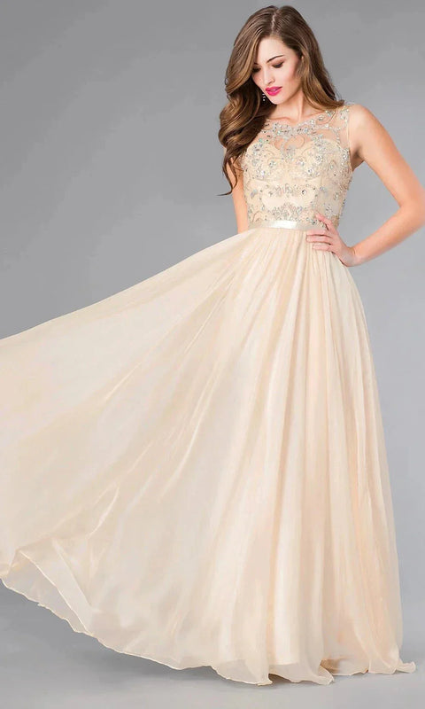 Dancing Queen 8736 - Beaded Illusion Jewel Gown