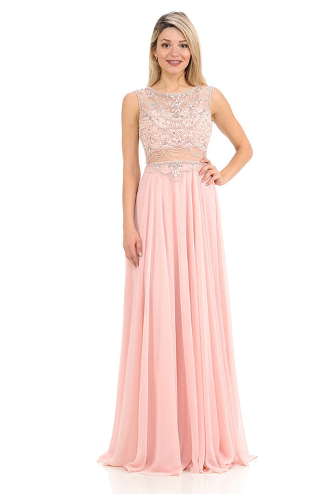 Long Formal Beaded Evening Dress Lenovia 8121