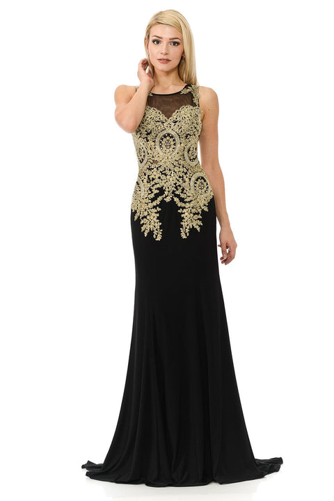 Long Formal Beaded Evening Dress Lenovia 8102