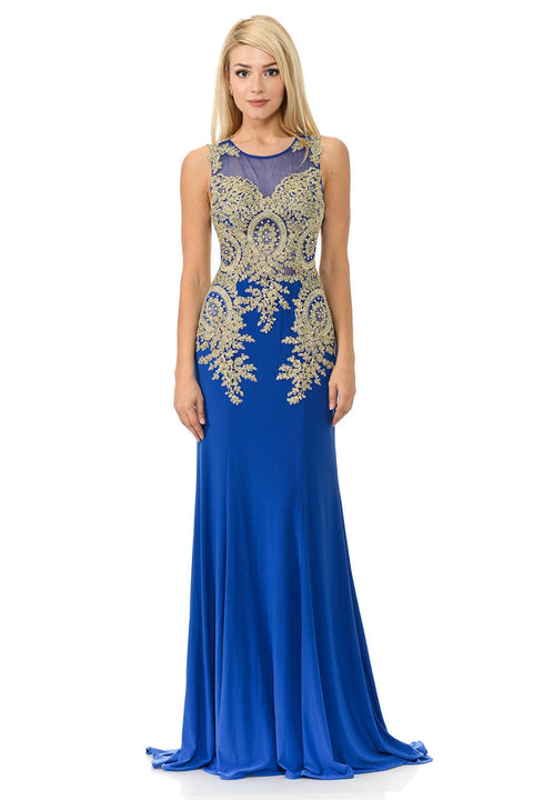 Long Formal Beaded Evening Dress Lenovia 8102