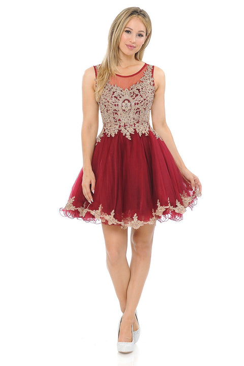 A Line Short Homecoming Cocktail Dress Lenovia 8101