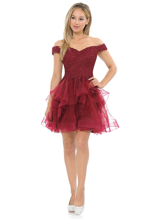 Mini Homecoming Short Beaded Cocktail Dress Lenovia 8130