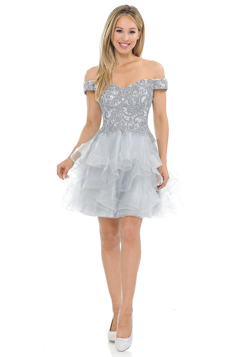 Mini Homecoming Short Beaded Cocktail Dress Lenovia 8130