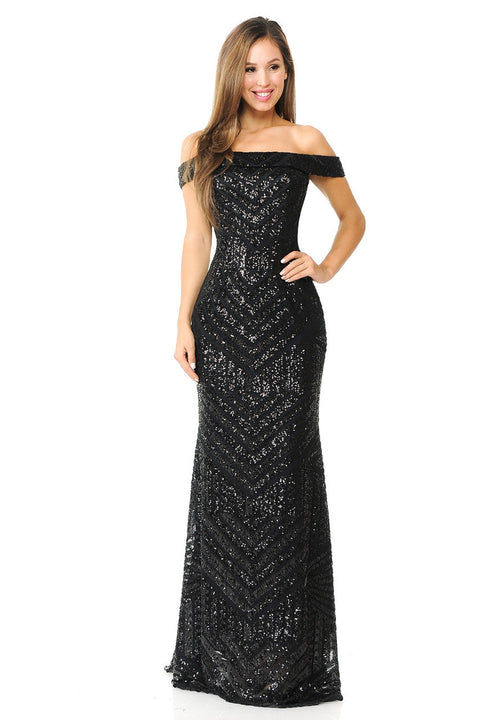 Long Sequin Formal Evening Prom Dress Lenovia 5224