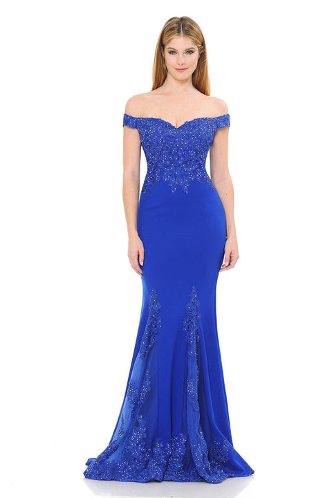 Long Formal Beaded Prom Dress Lenovia 8137