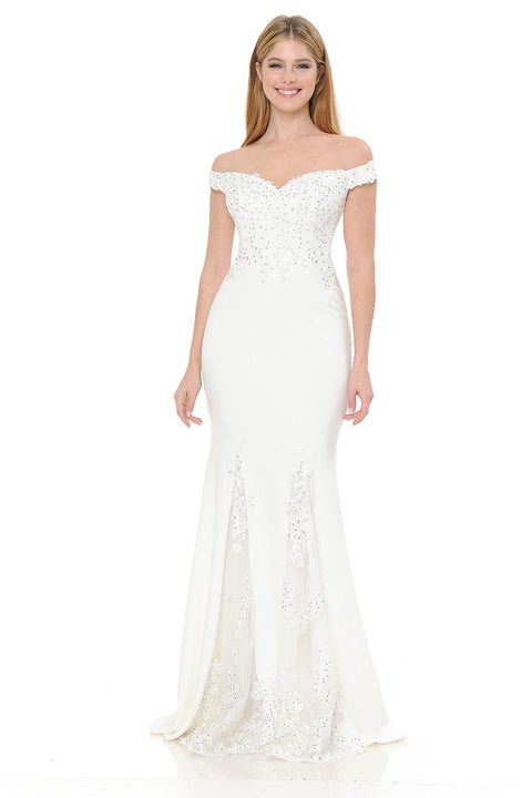 Long Formal Gown Lenovia 8137 Ivory