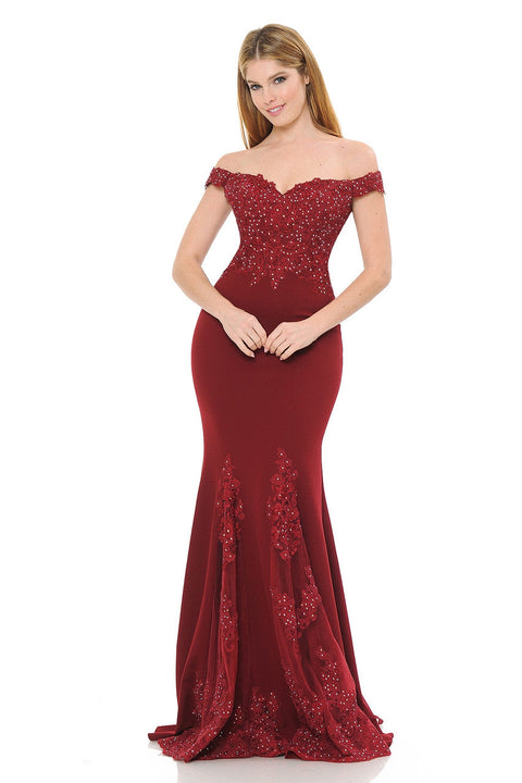 Long Formal Beaded Prom Dress Lenovia 8137