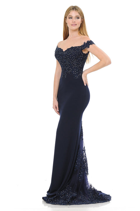 Long Formal Beaded Mermaid Prom Dress Lenovia 8134