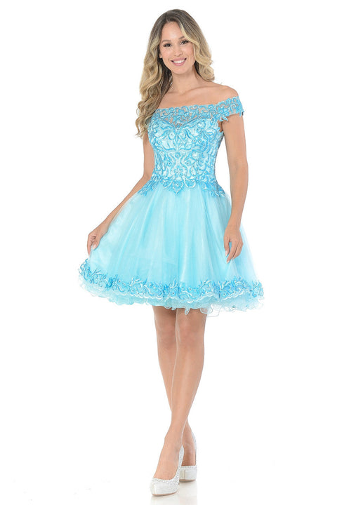 Short Homecoming Lace Beaded Mini Cocktail Dress Lenovia 8141