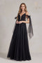 Nox Anabel Embellished Glitter Tulle Gown E1075