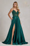 Nox Anabel Gown with Embroidered Bodice and Slit K1121