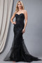 Amelia Couture 7024 Strapless Embroidered Mermaid Dress