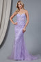 Amelia Couture 7024 Strapless Embroidered Mermaid Dress