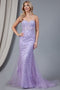 Amelia Couture 7024 Strapless Embroidered Mermaid Dress