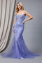 Amelia Couture 7024 Strapless Embroidered Mermaid Dress