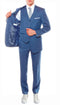 Mens Savannah Indigo Slim Fit 3 Piece Suit