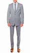 Mens Savannah Light Grey Slim Fit 3 Piece Suit